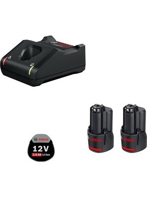 Bosch GAL Başlangıç Seti 12V-40 Hızlı Şarj Cihazı ve 2 x GBA 2,0Ah Li-Ion Akü ile Güçlü Performans