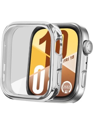 Huawei Watch Fit 4 ile Uyumlu Kasa ve Ekran Koruyucu 360 Tam Koruma Silikon Kılıf