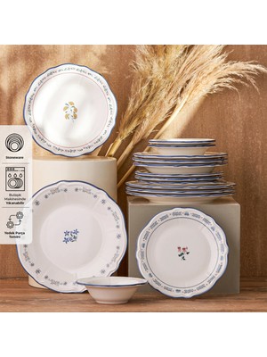 Emsan Farina Porselen 24 Parça 6 Kişilik Yemek Takımı