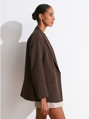 60767 Blazer Ceket-Kahve