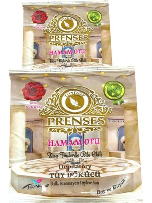 Prenses Gül Kokulu Tüy Dökücü Hamam Otu Tozu 200 Gr. 2'li Paket