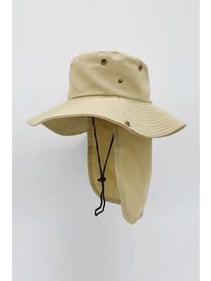 Külah Outdoor Uv Güneş Koruyucu Şapka Camel Lejyoner Safari Şapkası
