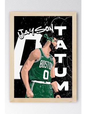 Jayson Tatum Çerçeveli Tablo - Basketbol Nba Posteri Tablo