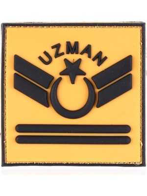 Single Sword Plastik Patch - Peç Uzman Rütbe - Renk: Bej | Rütbe: UZM.KD2