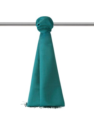 Petrol Yeşil Zümrüt Ipek Görünümlü Şal