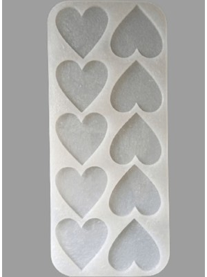 ElHobi 10lu Kalp - Hobi Silikon Kalıbı- Kod: