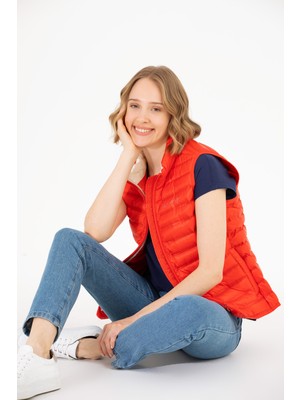 U.S. Polo Assn. Kadın Kırmızı Yelek (Dokuma) 50261412-VR030