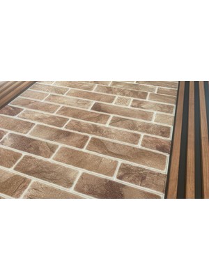 Renkli Duvarlar 70X70CM 1 Adet Yapışkanlı Tuğla Desen Kahverengi Tv Arkası Salon Ofis Duvar Kağıdı Paneli NW154