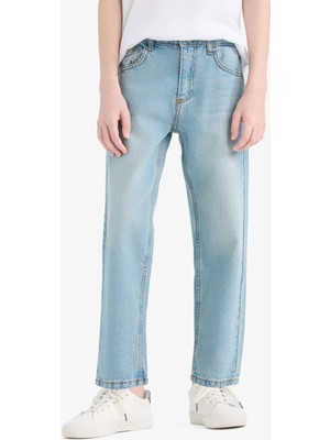 DeFacto Straight Fit Düz Paça Jean Pantolon Erkek Çocuk D9012A825SM