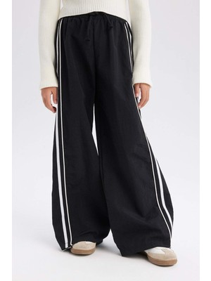 DeFacto Kız Çocuk Beli Lastikli Wide Leg Geniş Paça Pantolon D8485a825sp