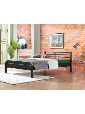 Unimet Kappis-S Metal Karyola - Siyah - Konik Geçme - Konfor Destekli Latalı - 90x190/90x200/120x200