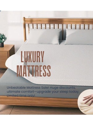 Ortopedik ( Bel ve Sırt ) Kuştüyü Sünger  Uyku Pedi, Yatak Koruyucusu ,kalınlığı 7 cm , 2 Adet Yastık Kılıfı Hediyeli