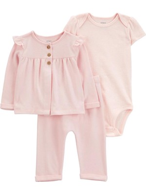 Carter's Layette Kız Bebek Hırkalı Set 3'lü Paket