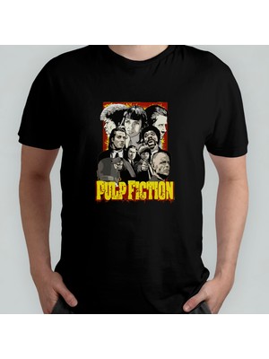 Pixxa Pulp Fiction - Tarantino Unisex %100 Pamuklu Bisiklet Yaka T-Shirt Model 3