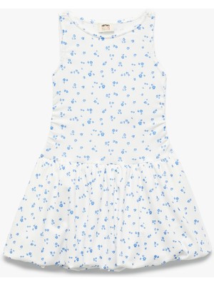 Koton Kolsuz Bisiklet Yaka Çiçekli Elbise