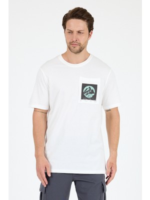 Rodi Erkek %100 Pamuk Cep Detaylı Baskılı Tişört – Bisiklet Yaka, Yazlık Model Erkek T-Shirt 0105