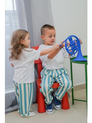 Çocuk Çizgili Yumuşak Alt-Striped Pantolon