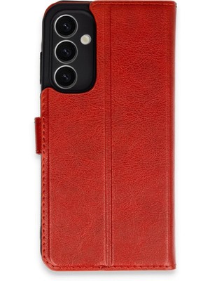 Newface Samsung Galaxy A25 5g Kılıf Trend S Plus Kapaklı Kılıf - Kırmızı