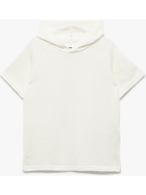 Koton Kısa Kollu Basic Kapşonlu Tişört