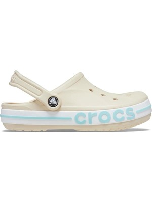 Crocs 205089-1LI Bayaband Clog Spor Sandalet Terlik Düz Topuklu Krem Renkli Tasarım