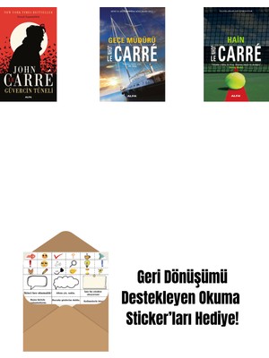 Güvercin Tüneli + Gece Müdürü + Hain + Okuma Sticker'ları