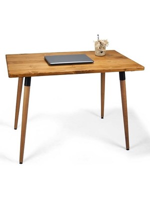 Doğal Ağaç Masif Kütük Masa Ahşap Çalışma Masası Ofis Masası 60CM x 120CM ( Ağaç Ayak )