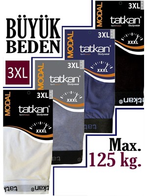Tatkan - Büyük Beden 4'lü Erkek Penye Modal Boxershort