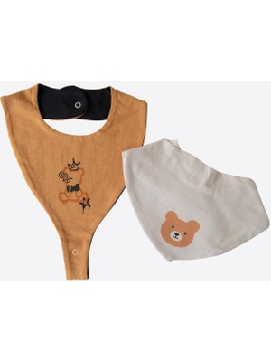 Organik Pui 2'li Önlük Bej