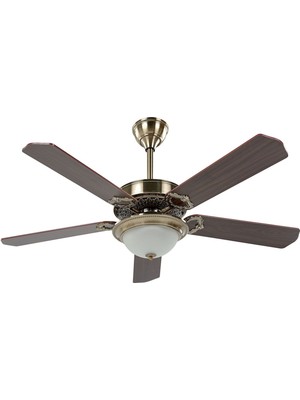 Beliani Begej Koyu Kahverengi Işıklı Tavan Vantilatörü – Uzaktan Kumandalı, Zamanlayıcılı, Cam Işıklı Vintage Tasarım