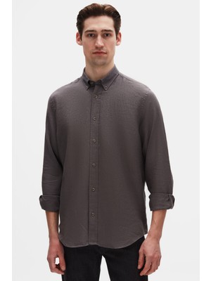 Ds Damat Comfort Füme Düz Gömlek