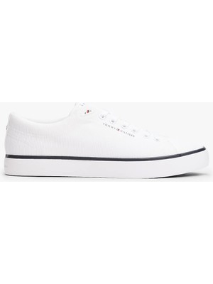 Tommy Hilfiger Th Hı Vulc Core Low Iı Mesh Erkek Beyaz Sneaker FM0FM05513YBS