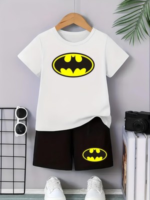 Calp Teks Batman Baskılı Şort/t-Shirt Alt-Üstyazlık Takım