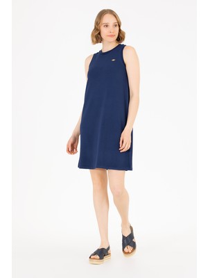 U.S. Polo Assn. Kadın Lacivert Bisiklet Yaka Örme Elbise 50265711-VR033