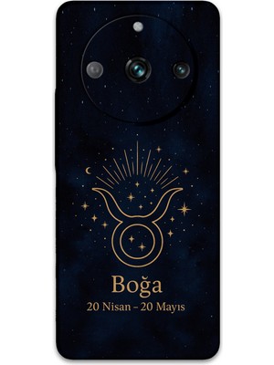 Realme 11 Pro Uyumlu Boğa Burcu Desenli Telefon Kılıfı + Ekran Koruyucu - 5769