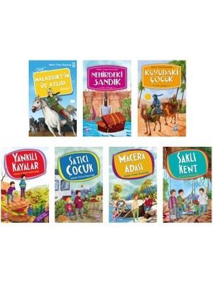 Ahmet Yılmaz Boyunağa Seti 7 Kitap (Malazgirt'in Üç Atlısı+Nehirdeki Sandık+Kuyudaki Çocuk+Yankılı Kayalar+Satıcı Çocuk+Macera Adası+Saklı Kent)
