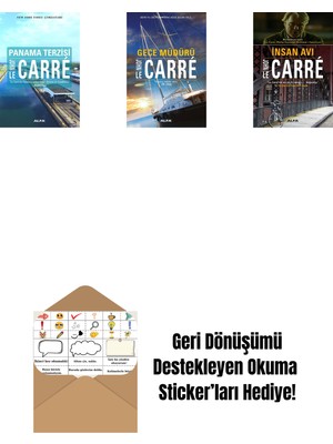 Panama Terzisi + Gece Müdürü + Insan Avı + Okuma Sticker'ları