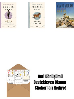 Yeryüzü Çocukları 6 - Ayla - Boyalı Mağaralar Diyarı + Yeryüzü Çocukları 2 - Atlar Vadisi + Mamut Avcıları + Okuma Sticker'ları