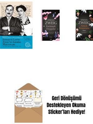 Stefan ve Lotte Zweig’ın  Amerika Mektupları + Karmaşık Duygular + Amok Koşucusu + Okuma Sticker'ları