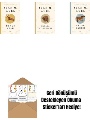Yeryüzü Çocukları 4 - Dönüş Yolu + Yeryüzü Çocukları 1 - Mağara Ayısı Klanı + Yeryüzü Çocukları 2 - Atlar Vadisi + Okuma Sticker'ları