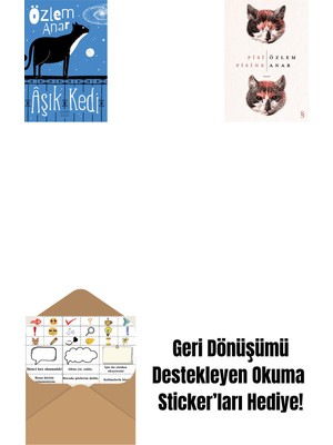 Âşık Kedi + Pisi Pisine + Okuma Sticker'ları