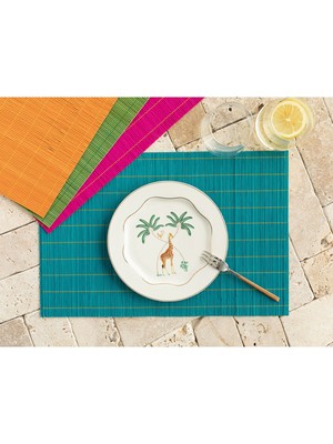 Elite Farleg Bambu 4'lü Amerikan Servis 45X30 cm Renkli 1 Adet