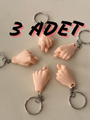 Elite Nah Anahtarlık 3 Adet El Işareti Komik El Işareti Anahtarlık Nah Işareti 1 Adet