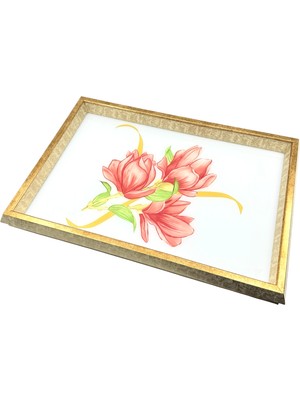 Glazze Ronesans Turuncu Tepsi 46X32