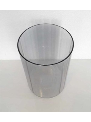 Elite Füme Cam Boru Şeklinde Şamdan Camı Avize Camı E27 Boru Cam (En 10CM Boy 15CM) 1 Adet