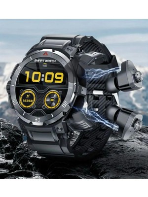 Süper Amoled Akıllı Kulaklıklı Watch Huge Dağcı Askeri Denizci Izci Sportmen Kaya Sağlamlığı