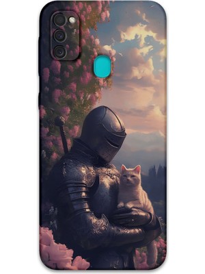 Galaxy M21 Uyumlu Koç Burcu Desenli Telefon Kılıfı + Ekran Koruyucu - 5768