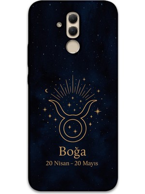 Huawei Mate 20 Lite Uyumlu Boğa Burcu Desenli Telefon Kılıfı + Ekran Koruyucu - 5769