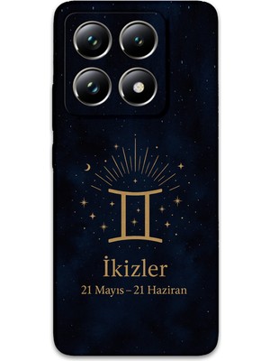 Xiaomi Mi 14 Uyumlu Ikizler Burcu Desenli Telefon Kılıfı + Ekran Koruyucu - 5770