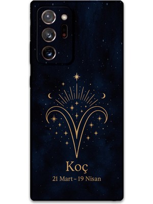 Galaxy Note 20 Ultra Uyumlu Koç Burcu Desenli Telefon Kılıfı + Ekran Koruyucu - 5768