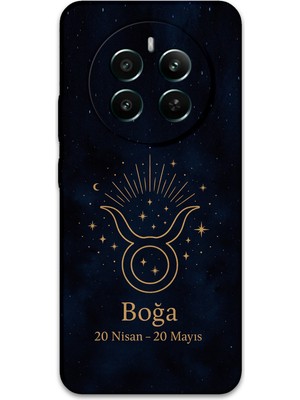 Realme 12 4g Uyumlu Boğa Burcu Desenli Telefon Kılıfı + Ekran Koruyucu - 5769
